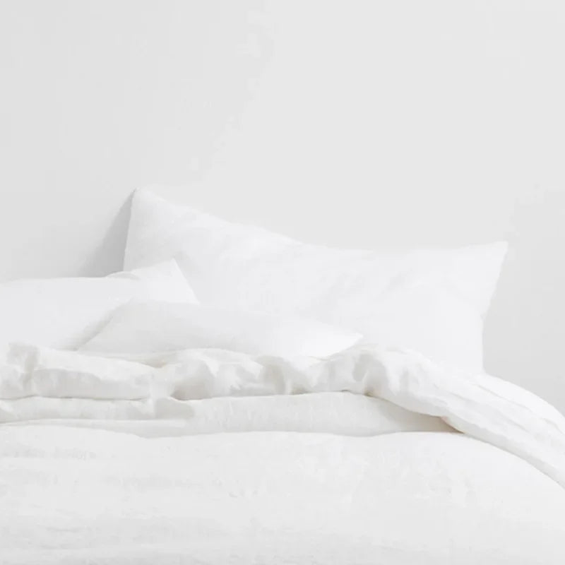 White Linen Pillowcase