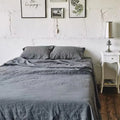 Grey Linen Sheet Set