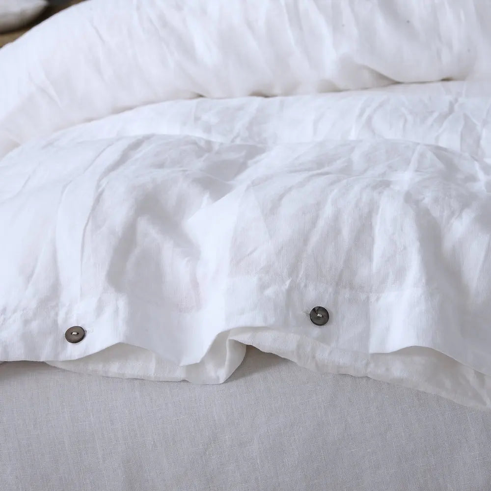 Indigo Blue Linen Duvet Cover