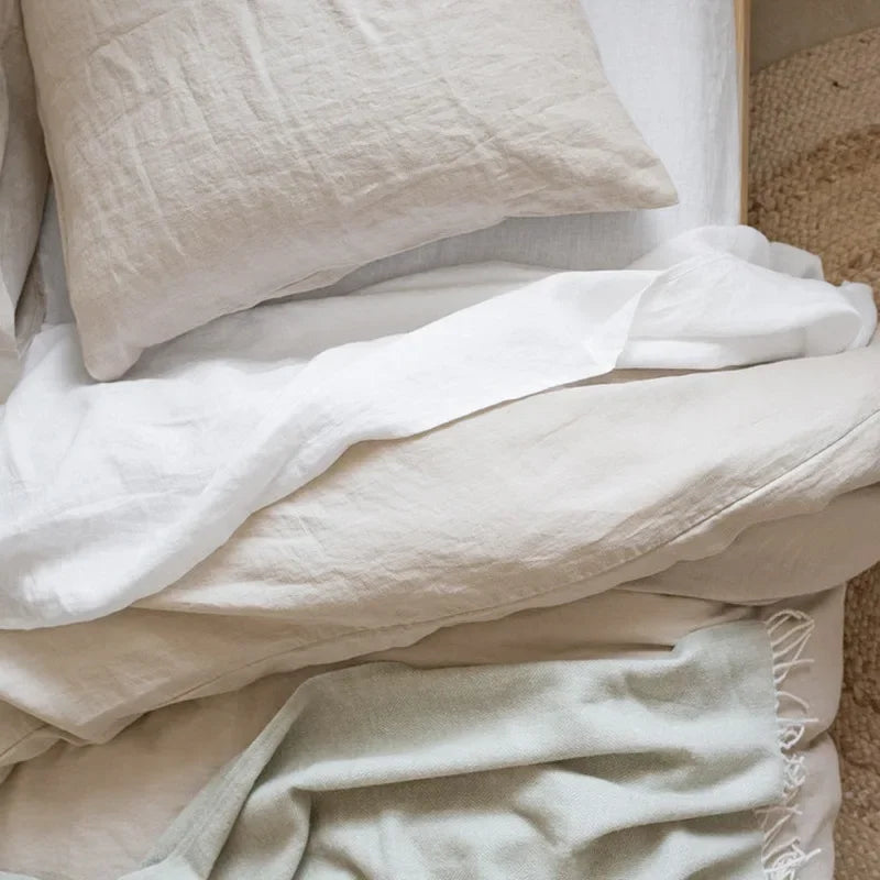 Pink Linen Pillowcase