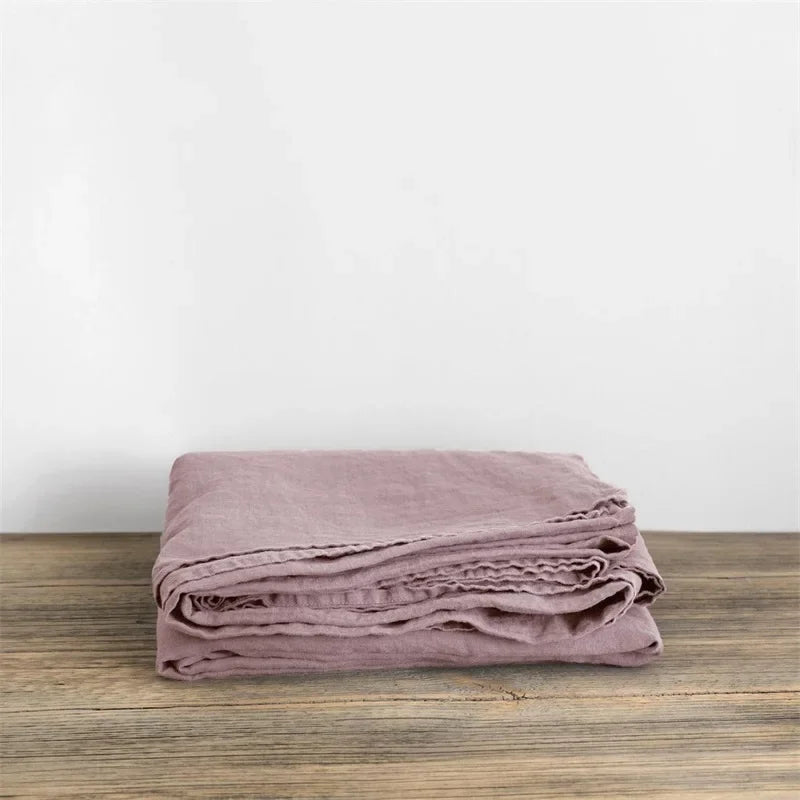 Purple Linen Sheet Set