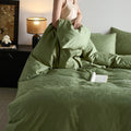 Green Jacquard Bedding Set