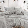 Light Grey Linen Duvet Cover