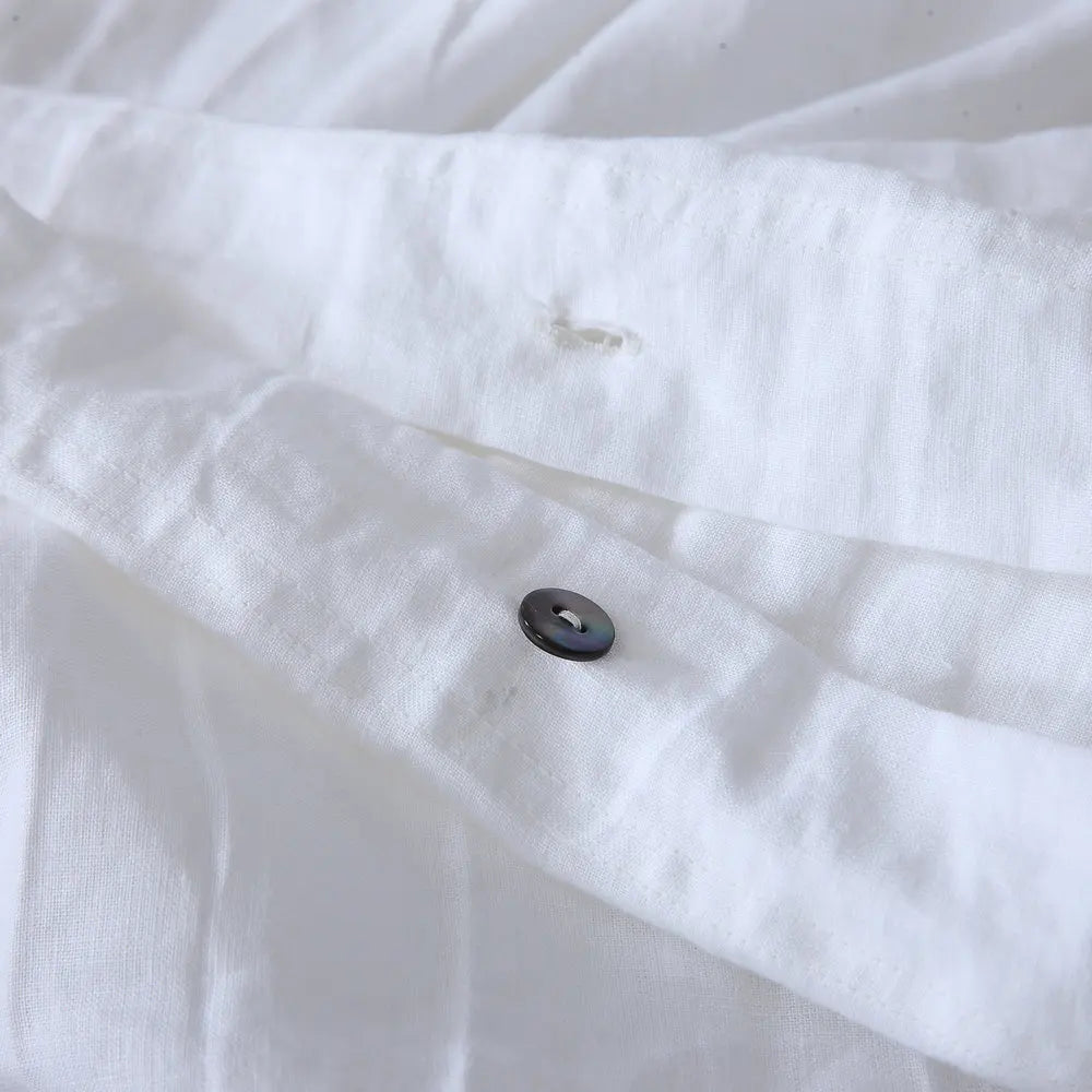 White Linen Duvet Cover