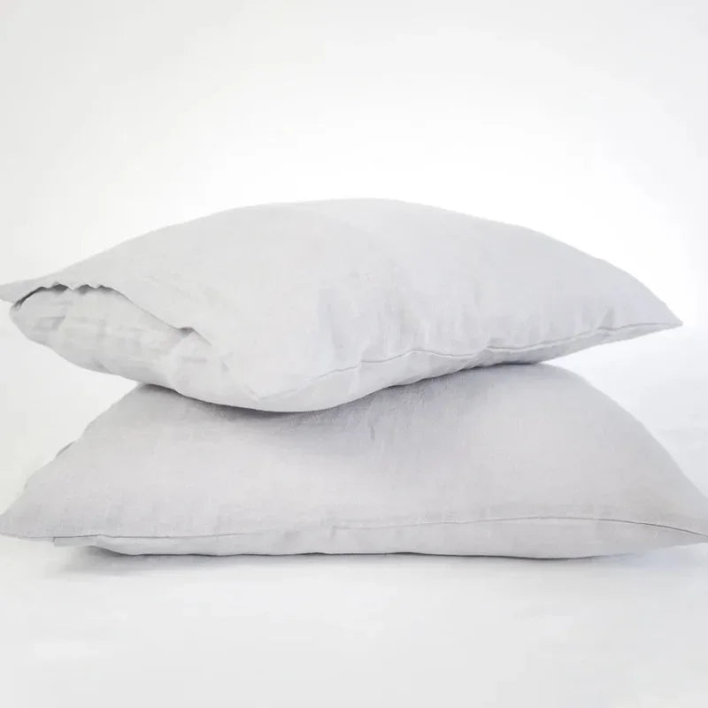 Light Grey Linen Pillowcase