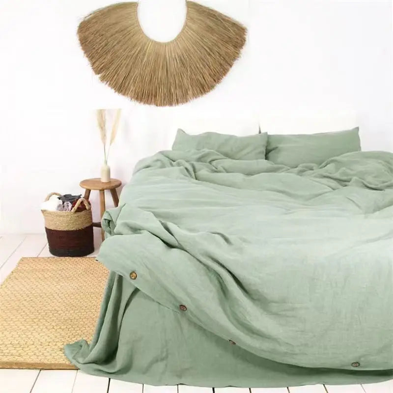 Sage Linen Duvet Cover