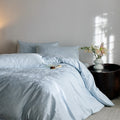 Blue Jacquard Bedding Set