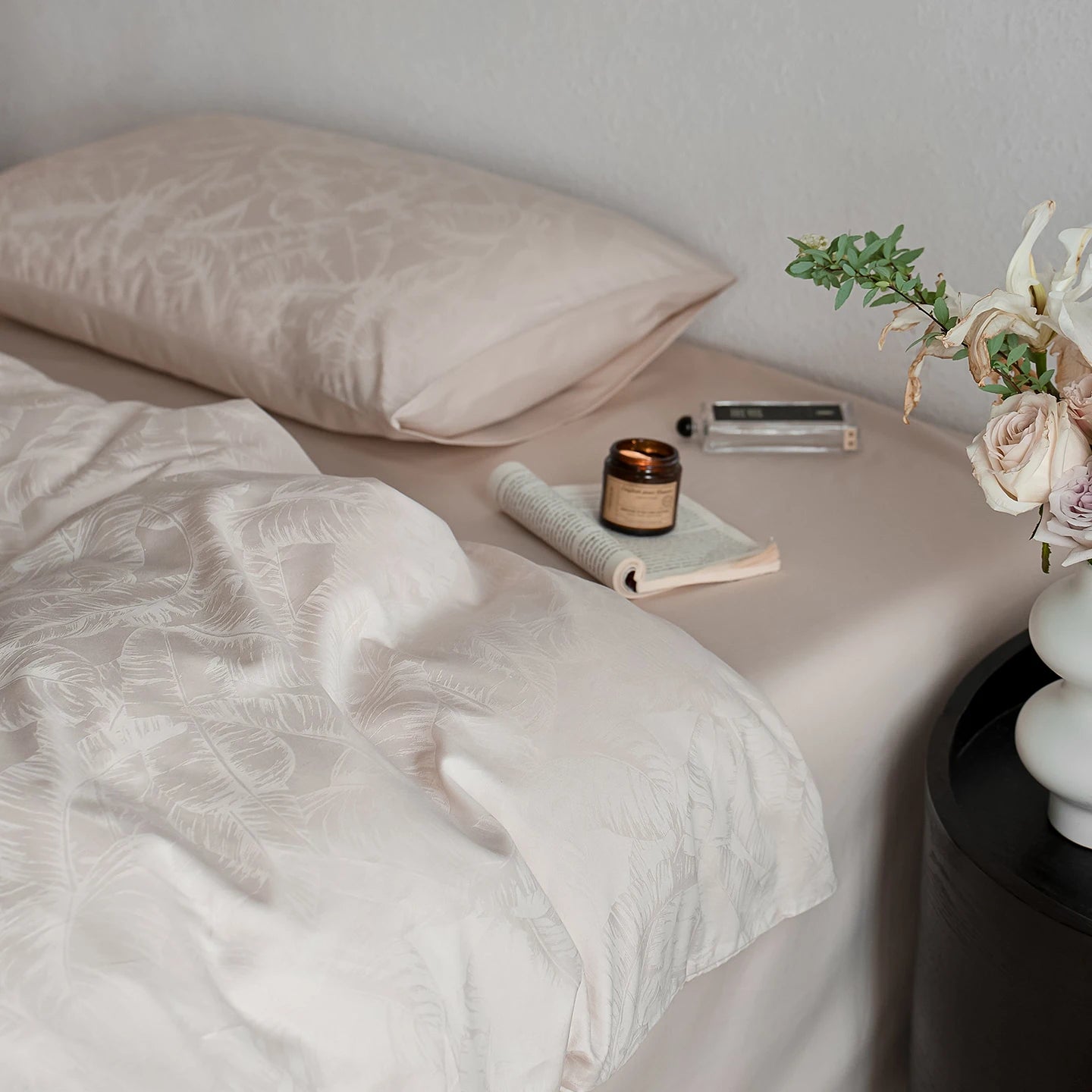 Beige Jacquard Bedding Set