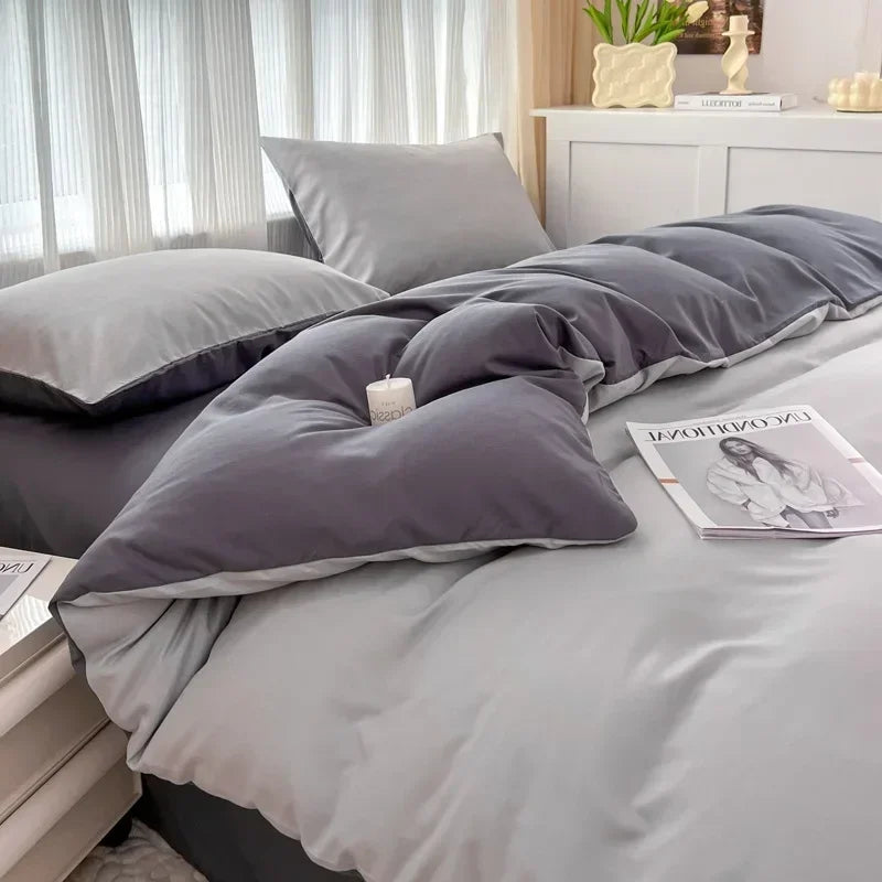 Grey Orchid Bedding Set