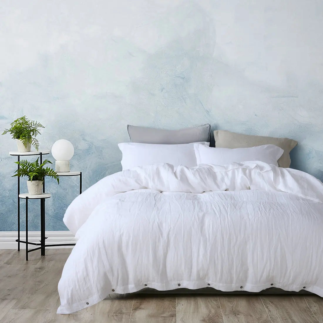 White Linen Duvet Cover